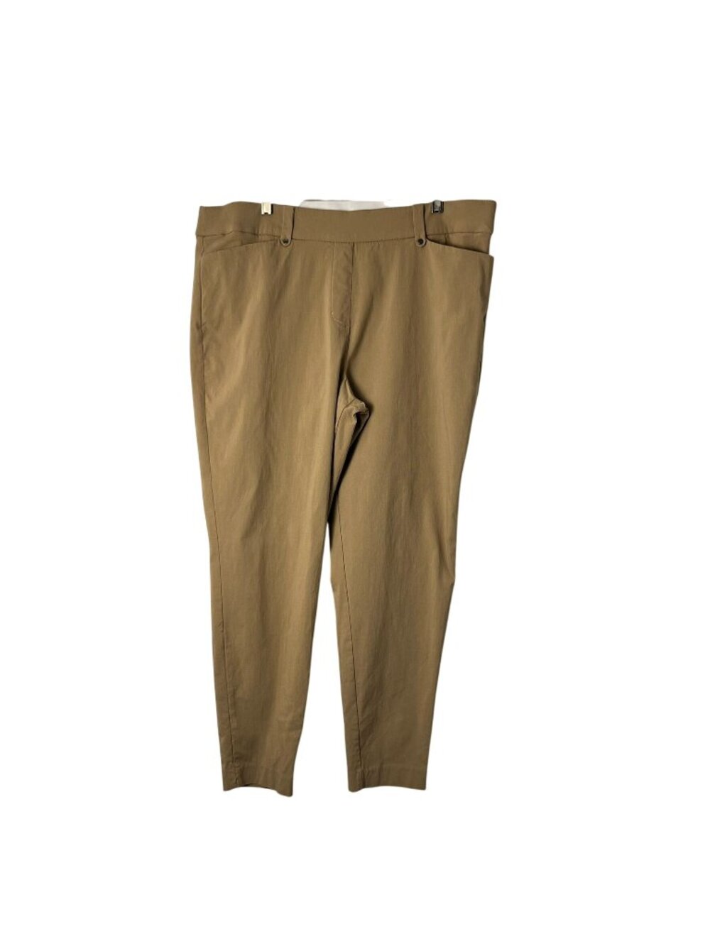 Maurices Khaki Pull On Pants Womens XXL Regular Slim Leg Career Casual Used